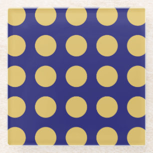 Modern Gold Midnight Blue Color Schlicht einzigart Glasuntersetzer