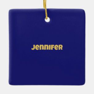 Modern Gold Midnight Blue Color Schlicht einzigart Keramikornament