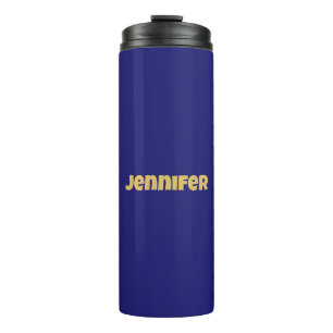 Modern Gold Midnight Blue Color Schlicht einzigart Thermosbecher