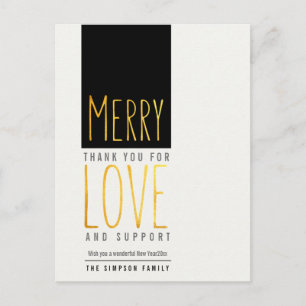 Modern Gold Minimal Frohe Weihnachtsgrüße Feiertagspostkarte