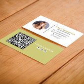 Modern Gold Minimalistisch QR Code Social Media Visitenkarte