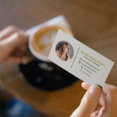 Modern Gold Minimalistisch QR Code Social Media Visitenkarte