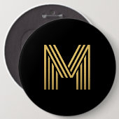 Modern Gold Monogram Button (Vorne & Hinten)