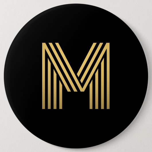 Modern Gold Monogram Button (Vorderseite)