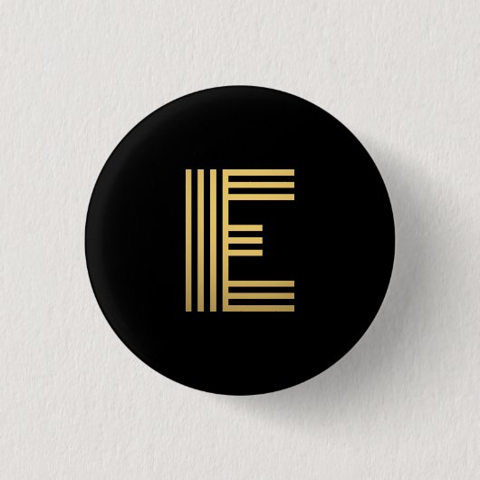 Modern Gold Monogram Button (Vorderseite)