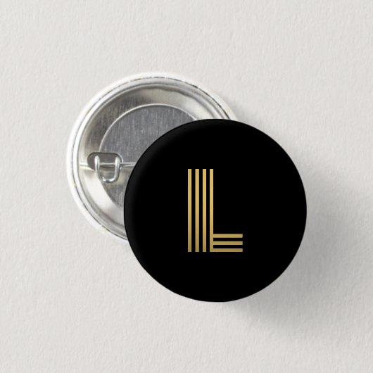 Modern Gold Monogram Button (Vorne & Hinten)