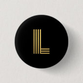 Modern Gold Monogram Button (Vorderseite)
