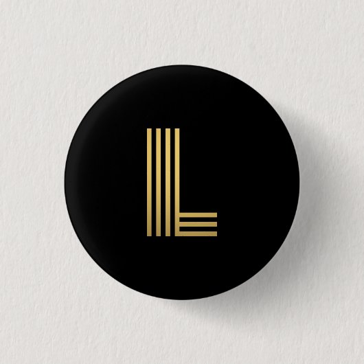 Modern Gold Monogram Button (Vorderseite)