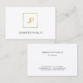 Modern Gold Monogram Creative Design Beruflich Visitenkarte (Vorne/Hinten)