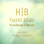 Modern Gold Monogram Logo Fensteraufkleber (Blatt 3)