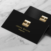 Modern Gold Monogram Magician Visitenkarte