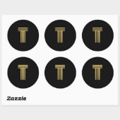 Modern Gold Monogram Runder Aufkleber (Blatt)