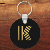 Modern Gold Monogram Schlüsselanhänger (Vorderseite)