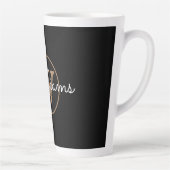 Modern Gold Monogram Script Black Milchtasse (Rechts)