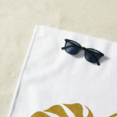 Modern Gold Monstera Blätter Bachelorette Strandtuch (Beispiel)