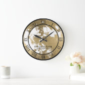 Modern Gold Moon Astronomisch Große Wanduhr (Zuhause)