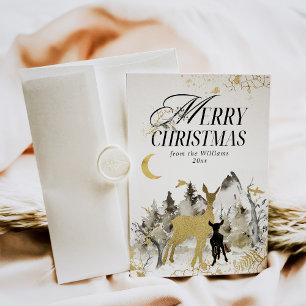 Modern Gold Moon Magic Forest Foto Weihnachten