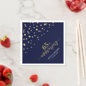 Modern Gold & Navy 65th Anniversary Party Napkins Serviette (Beispiel)
