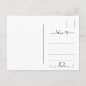 Modern Gold Navy Blue Agate Marmor Save the Date Ankündigungspostkarte (Rückseite)