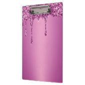 Modern Gold Ombre Marble Glam Metallfolie Klemmbrett (Links)