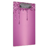 Modern Gold Ombre Marble Glam Metallfolie Klemmbrett (Rechts)