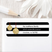 Modern Gold-Ornament-Streifenadressen-Label (Insitu)
