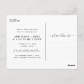 Modern Gold Overlay Full Foto Save the Date Postkarte (Rückseite)