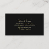 Modern Gold Paint Stroke Minimalistisch Visitenkarte (Rückseite)