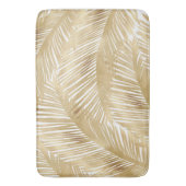 Modern Gold Palm Leaf tropisches Muster Badematte (Vorderseite Vertikal)