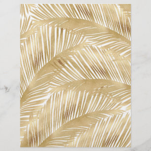 Modern Gold Palm Leaf tropisches Muster Briefbogen