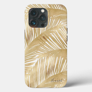Modern Gold Palm Leaf tropisches Muster Case-Mate iPhone Hülle