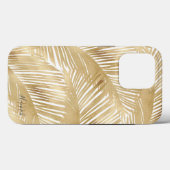 Modern Gold Palm Leaf tropisches Muster Case-Mate iPhone Hülle (Rückseite (Horizontal))