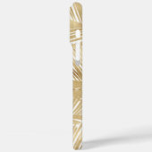 Modern Gold Palm Leaf tropisches Muster Case-Mate iPhone Hülle (Rückseite / Links)