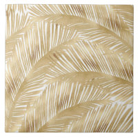 Modern Gold Palm Leaf tropisches Muster