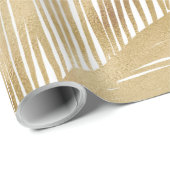 Modern Gold Palm Leaf tropisches Muster Geschenkpapier (Rolleneckpunkt)