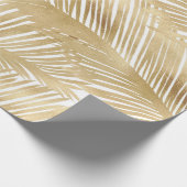 Modern Gold Palm Leaf tropisches Muster Geschenkpapier (Ecke)