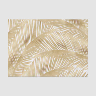 Modern Gold Palm Leaf tropisches Muster Seidenpapier