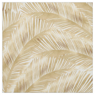 Modern Gold Palm Leaf tropisches Muster Stoff