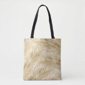 Modern Gold Palm Leaf tropisches Muster Tasche (Vorderseite)