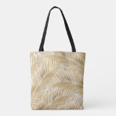 Modern Gold Palm Leaf tropisches Muster Tasche (Rückseite)