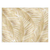 Modern Gold Palm Leaf tropisches Muster Tischdecke (Vorderseite (Horizontal))