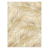 Modern Gold Palm Leaf tropisches Muster Tischdecke (Vorderseite)