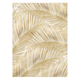 Modern Gold Palm Leaf tropisches Muster Tischdecke