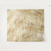 Modern Gold Palm Leaf tropisches Muster Wandteppich (Vorderseite (Horizontal))