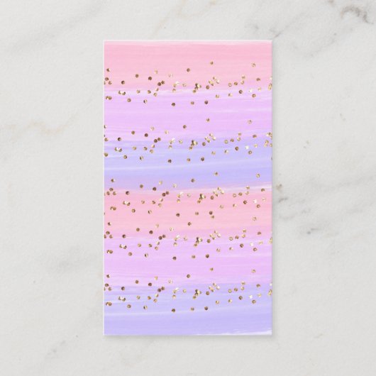 Modern Gold Pink Rainbow Baby Diaper Raffel Begleitkarte (Rückseite)