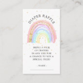 Modern Gold Pink Rainbow Baby Diaper Raffel Begleitkarte (Vorderseite)