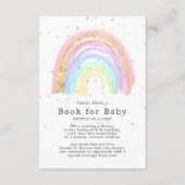 Modern Gold Pink Rainbow Book for Baby Card Begleitkarte (Vorderseite)