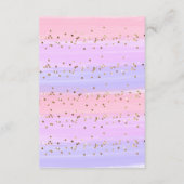Modern Gold Pink Rainbow Book for Baby Card Begleitkarte (Rückseite)
