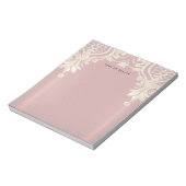 Modern Gold Red Floral Notepad Notizblock (Rotiert)