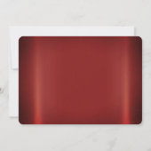 Modern Gold Red Floral Save the Date (Rückseite)